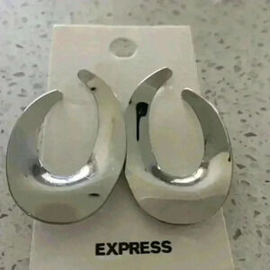 Express silver colored earrings